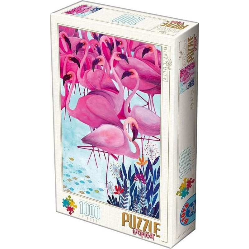 D-Toys Puzzle 1000 Andrea Kurti, Flamingi