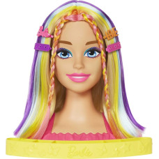 Mattel Lalka Barbie Mattel Głowa do stylizacji Neonowa tęcza Blond włosy HMD78