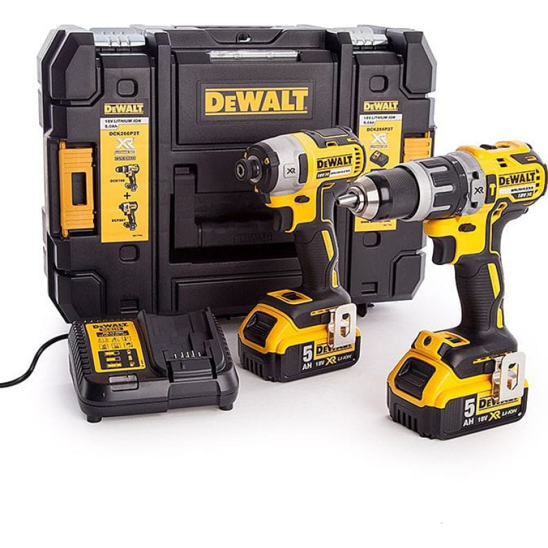 Dewalt Zestaw elektronarzędzi Dewalt 6-elementowy (DCK266P2T-QW)