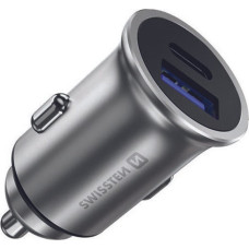 Swissten Ładowarka Swissten Ładowarka samochodowa SWISSTEN 36W, 2-portowy, USB-C, USB-A