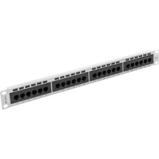 Lanberg patch panel 24 port 1U cat.6 UTP gray PPU6-1024-S