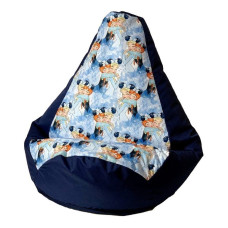 Go Gift Sako bag pouffe pear print navy blue - Frozen XXL 140 x 100 cm