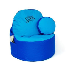 Go Gift Sako sack pouffe Coffee cornflower-blue XXL 120 x 80 cm