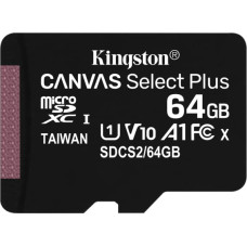 Kingston Technology Canvas Select Plus memory card 64 GB MicroSDXC Class 10 UHS-I