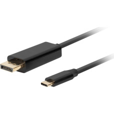 Lanberg CA-CMDP-10CU-0030-BK video cable adapter 3 m USB Type-C DisplayPort Black