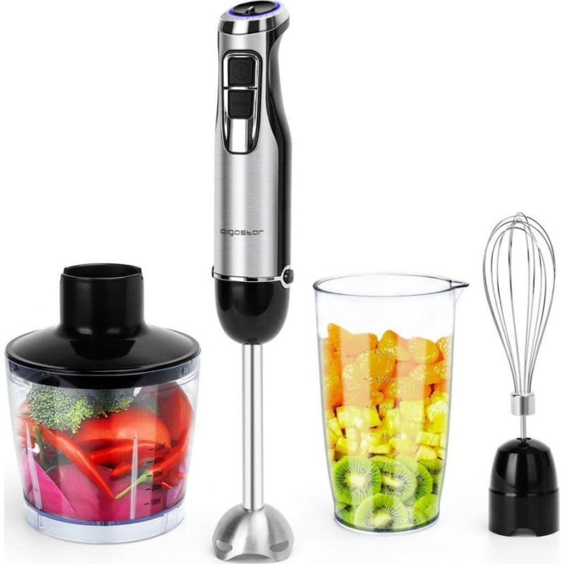 Aigostar Blender kielichowy Aigostar  Hand Blender Set Stainless Steel 1000W golden and Black（offline） VDE / Buckle