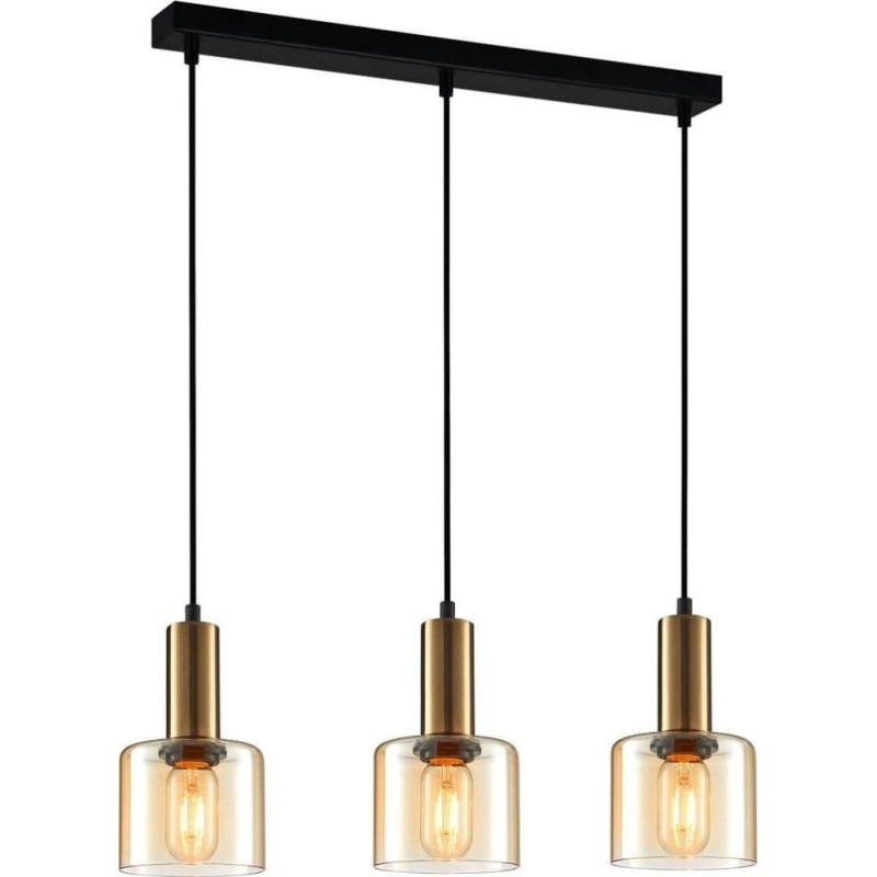 Italux Lampa wisząca Italux Lampa wisząca SANTIA PND-65342-3-BRO+AMB Italux