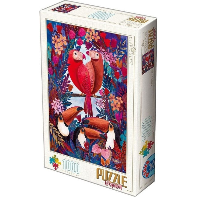 D-Toys Puzzle 1000 Andrea Kurti, Papugi