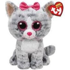 Meteor Maskotka Beanie Boos KIKI, szary kot 24 cm (8421370757)