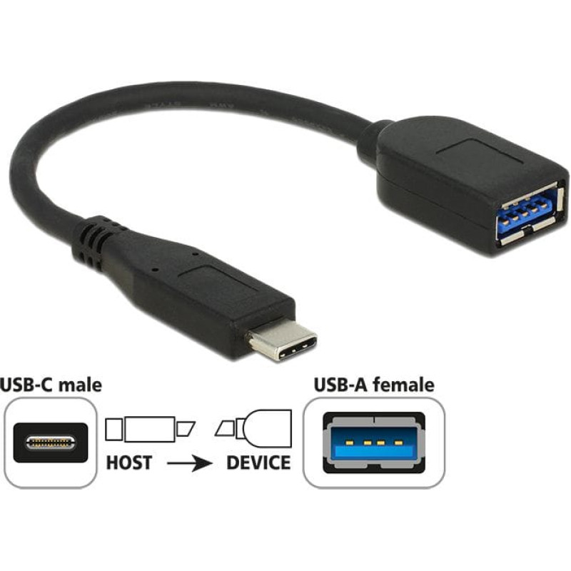 Digitus Adapter USB Digitus USB-C - USB Czarny  (65684)