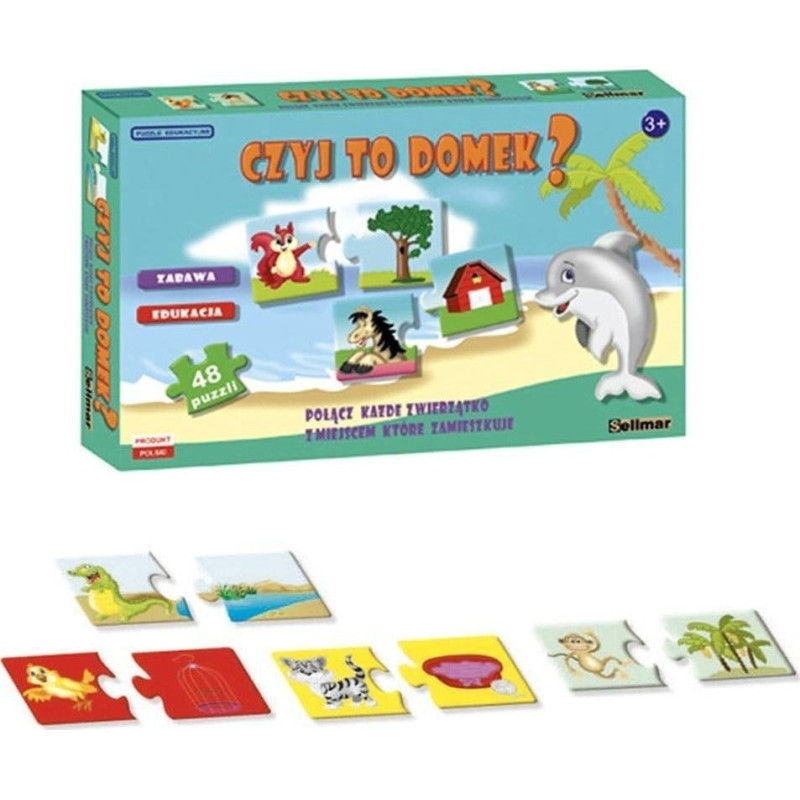 Abino Puzzle edukacyjne Czyj to domek? ABINO