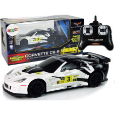 Leantoys Auto Sportowe Wyścigowe R/C 1:24 Corvette C6.R Biały 2.4 G Światła