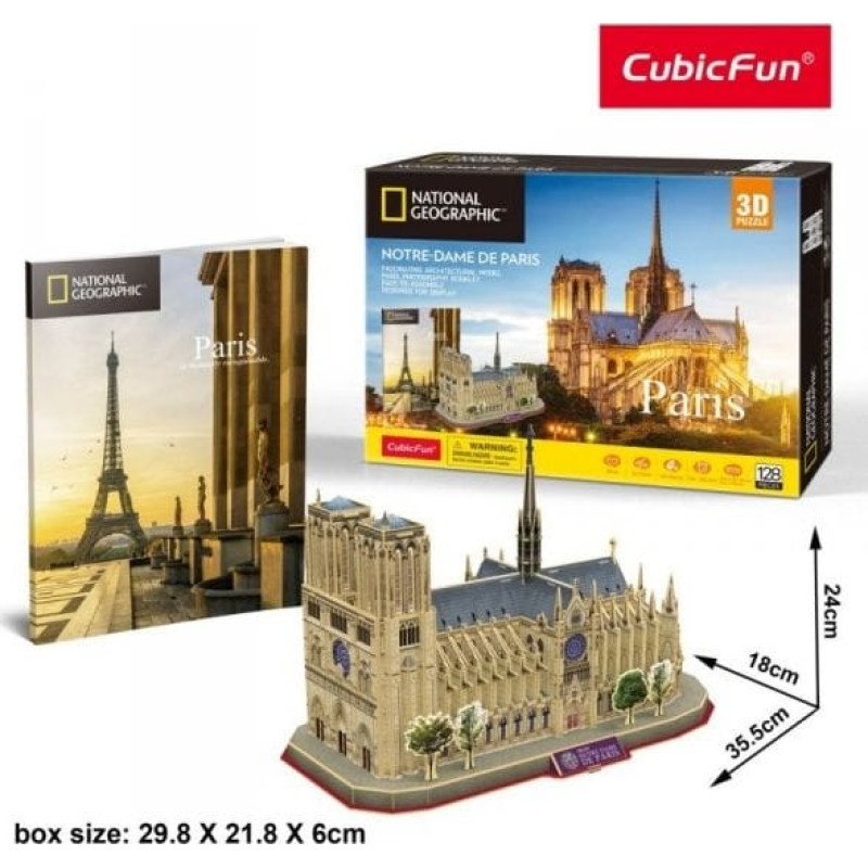 Cubicfun PUZZLE 3D NATIONAL GEO NOTR DAME DE PARIS