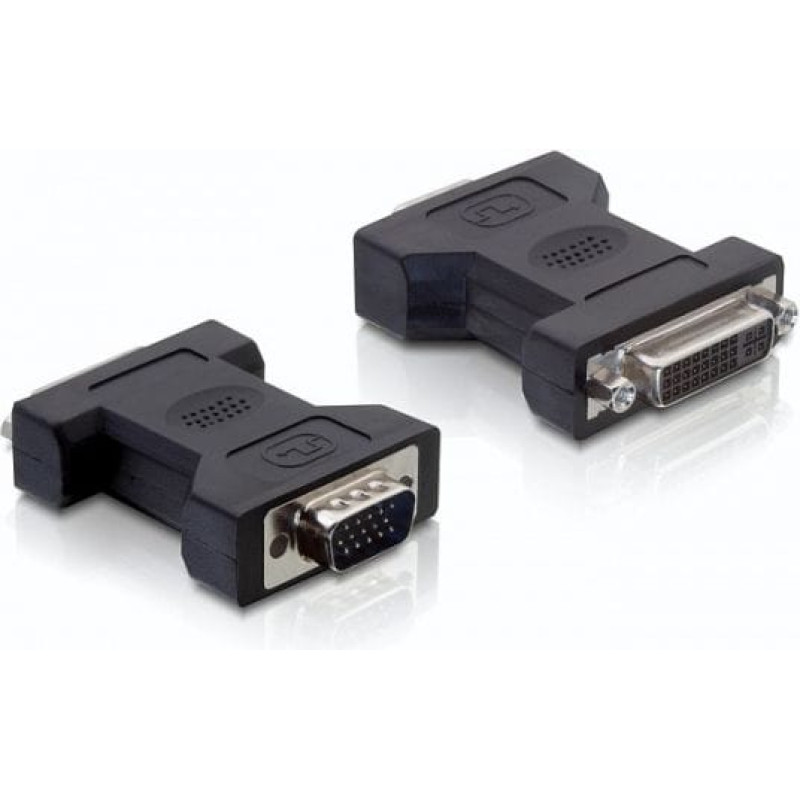 Delock Adapter AV Delock D-Sub (VGA) - DVI-I czarny (65017)