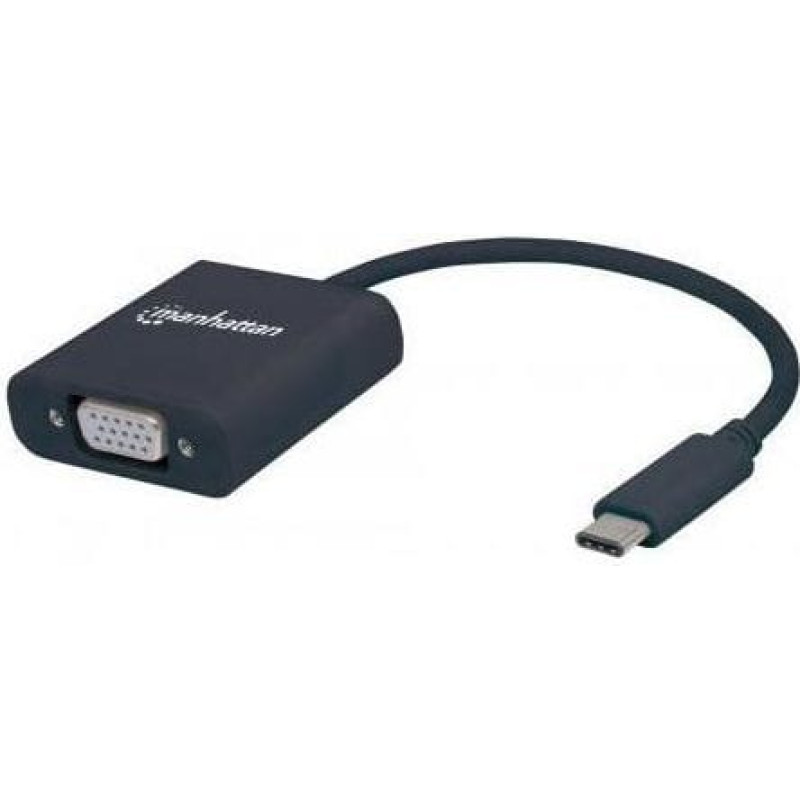 Manhattan Adapter USB Manhattan USB-C - VGA Czarny  (151771)