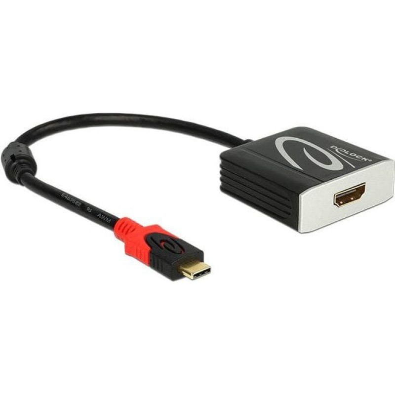 Delock Adapter USB Delock USB-C - HDMI Czarny  (62730)