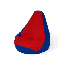 Go Gift Sako bag pear-shaped pouffe dark blue-red XL 130 x 90 cm