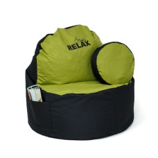 Go Gift Sako bag pouffe Coffee black-olive XXL 120 x 80 cm