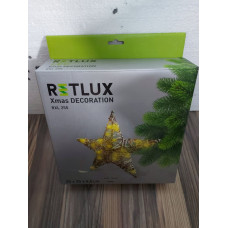 Retlux Dekoracja świąteczna Retlux RETLUX - RXL 255 vánoční dekorace 10LED, hvězda ratan, 25x25x6.5cm + přívod 0.3m, 2x AA, barva teplá bílá