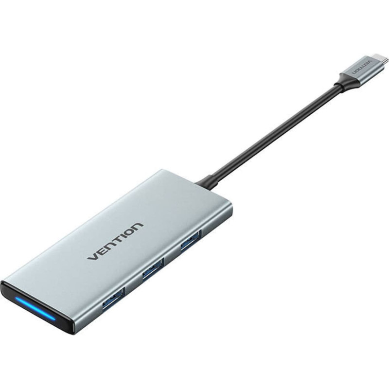 Vention HUB USB Vention Hub USB-C do HDMI, 3x USB 3.0, SD, TF, PD Vention TOPHB 0,15m Szary