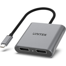 Unitek Adapter USB Unitek Unitek Adapter USB-C na 2x port DP 1.4 8K 60Hz