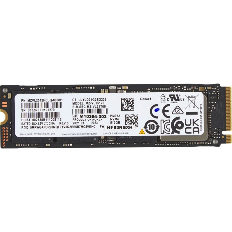 HP Dysk SSD HP HP 512GB PCIe-4x4 NVMe M.2 Solid State Drive EURO