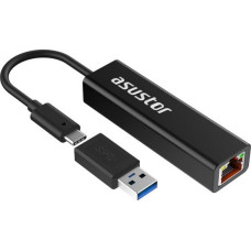 Asustor Adapter USB Asustor Asustor AS-U2.5G2, USB3.2 Gen 1 type-c to 2.5GBASE-T Adapter (with USB-C to A Adapter)