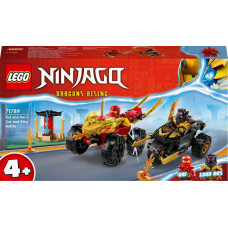 Lego Ninjago Bitwa samochodowo-motocyklowa między Kaiem a Rasem (71789)