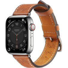 Hurtel Strap Leather skórzany pasek Apple Watch Ultra, SE, 8, 7, 6, 5, 4, 3, 2, 1 (49, 45, 44, 42  mm) opaska bransoleta brązowy