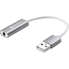 Sandberg Adapter USB Sandberg USB - Jack 3.5mm Srebrny  (134-13)