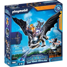 Playmobil 71081 Dragons: The Nine Realms - Thunder & Tom (Mit Schuss- und Leuchtfunktion)