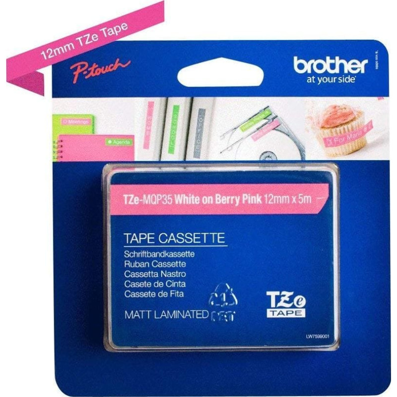 Brother TZE-MQP35 LAMINATED TAPE 12MM - TZEMQP35