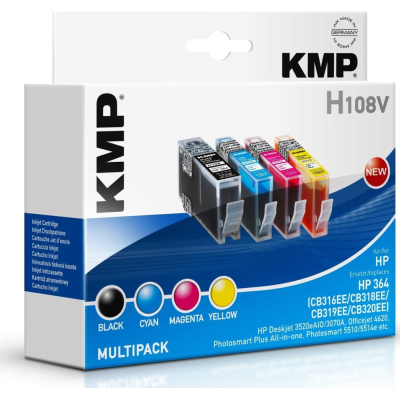 KMP Tusz KMP KMP H108V Multipack BK/C/M/Y compatible with HP No. 364 - 1712,8005