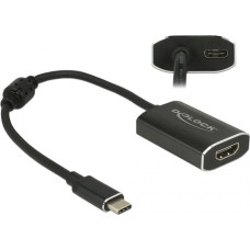 Delock Adapter USB Delock USB-C - HDMI + USB-C Czarny  (62988)