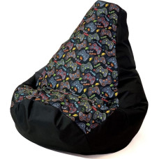 Go Gift Sako bag pouffe Pear print black-pad player L 105 x 80 cm