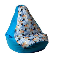 Go Gift Sako bag pouffe pear print blue - Frozen L 105 x 80 cm