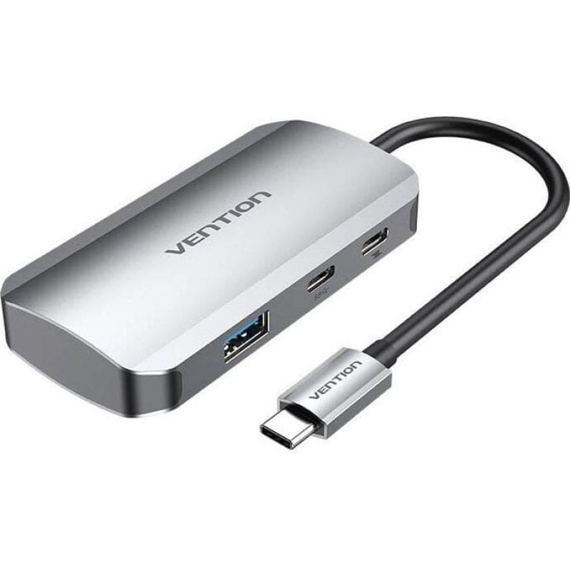 Vention Stacja/replikator Vention Stacja dokująca USB-C na USB-C, 3x USB3.0, PD 0,15m Vention TNDHB szary