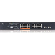 Zyxel Switch ZyXEL Switch XMG1915-18EP, 16-port 2.5GbE, 2 SFP+, 8 x PoE++ 180W Smart Switch, hybird mode, standalone or NebulaFlex Cloud