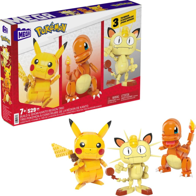 Mattel MEGA Pokemon „Buduj i eksponuj” Trio z Kanto HPF94