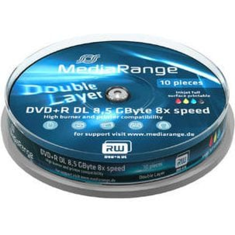 Mediarange DVD+R DL 8.5 GB 8x 10 sztuk (MR468)