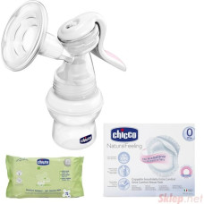 Chicco NaturalFeeling + Wkładki Laktacyjne 60szt