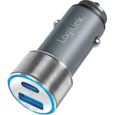 Logilink Ładowarka LogiLink LogiLink USB Kfz Ladeadapter 2Port 1xUSB-C PD,1xUSB-A QC,36W