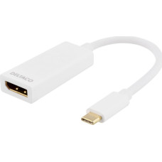 Deltaco Adapter USB Deltaco USB-C - DisplayPort Biały  (DELTACO USBC-DP1 - USB-C 3.1)