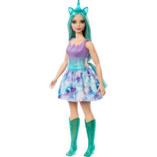 Mattel Lalka Barbie Mattel Jednorożec Lalka Fioletowo-turkusowy strój HRR15