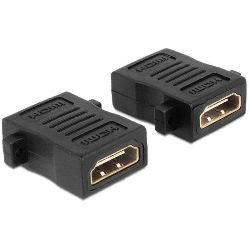 Delock Adapter AV Delock HDMI - HDMI czarny (65509)