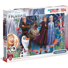 Clementoni Puzzle 104 elementów 3D Vision Frozen 2