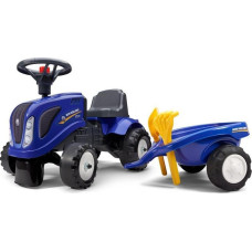 Falk FALK Traktorek Baby New Holland Niebieski z Przyczepką + akc. od 1 roku