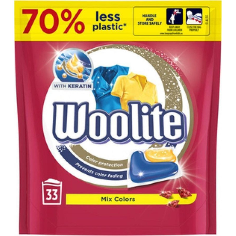 Woolite Woolite Mix Colors kapsułki do prania ochrona koloru z keratyną 33szt