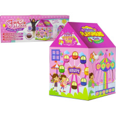 Leantoys Namiot Domek Wesołe Miasteczko Dla Dzieci Różowy 123 cm x 82 cm