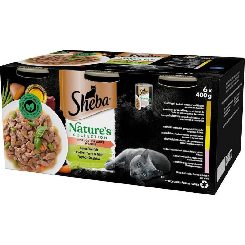 Sheba selection of flavours in sauce - wet cat food - 6x400g